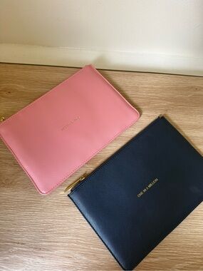 Katie Loxton Pink and Navy Pouch Duo